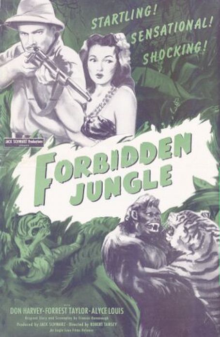 Ray Corrigan, Don C. Harvey, and Alyce Louis in Forbidden Jungle (1950)