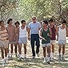 Kevin Costner, Carlos Pratts, Johnny Ortiz, Hector Duran, Rafael Martinez, Sergio Avelar, Ramiro Rodriguez, and Michael Aguero in McFarland, USA (2015)