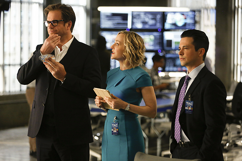 Freddy Rodríguez, Michael Weatherly, and Geneva Carr in Bull (2016)