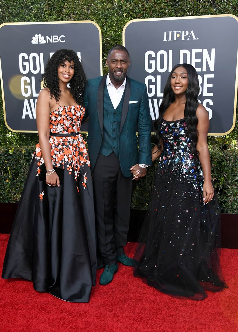 Idris Elba, Isan Elba, and Sabrina Dhowre Elba at an event for 2019 Golden Globe Awards (2019)