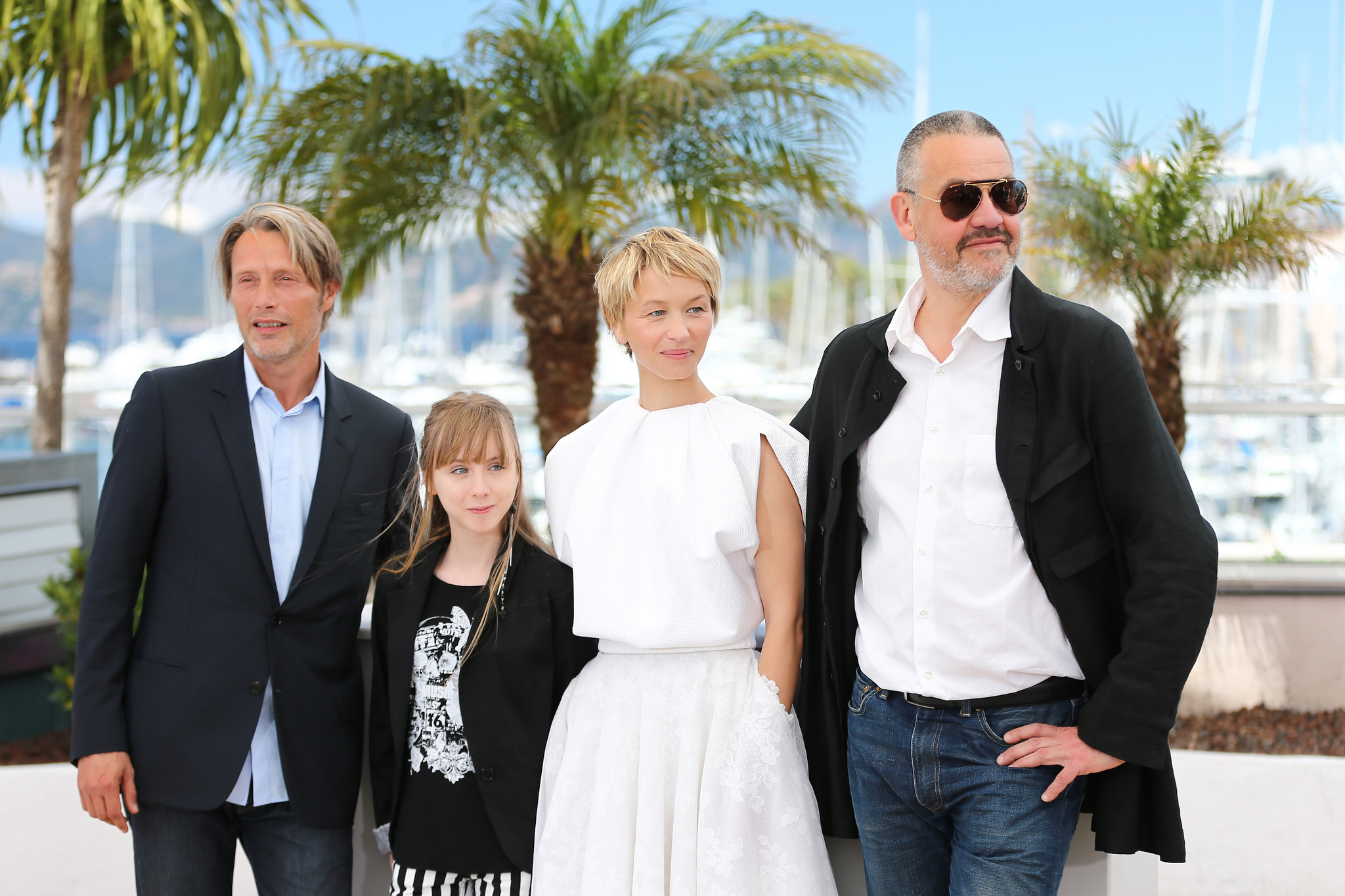 Delphine Chuillot, Arnaud des Pallières, Mads Mikkelsen, and Mélusine Mayance at an event for Michael Kohlhaas (2013)