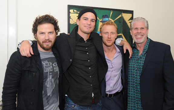 Guy Moshe, Josh Hartnett, Kevin McKidd and Ron Perlman at BUNRAKU art show