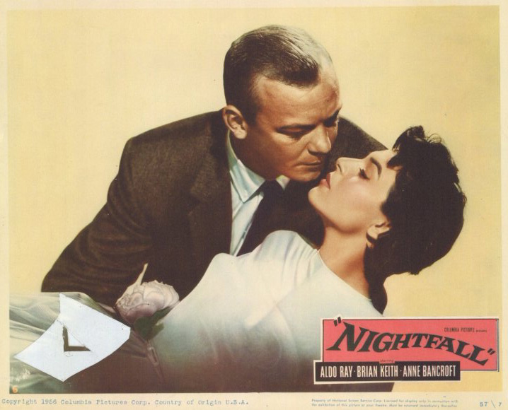 Anne Bancroft and Aldo Ray in Nightfall (1956)