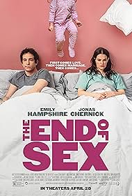 Jonas Chernick and Emily Hampshire in The End of Sex (2022)