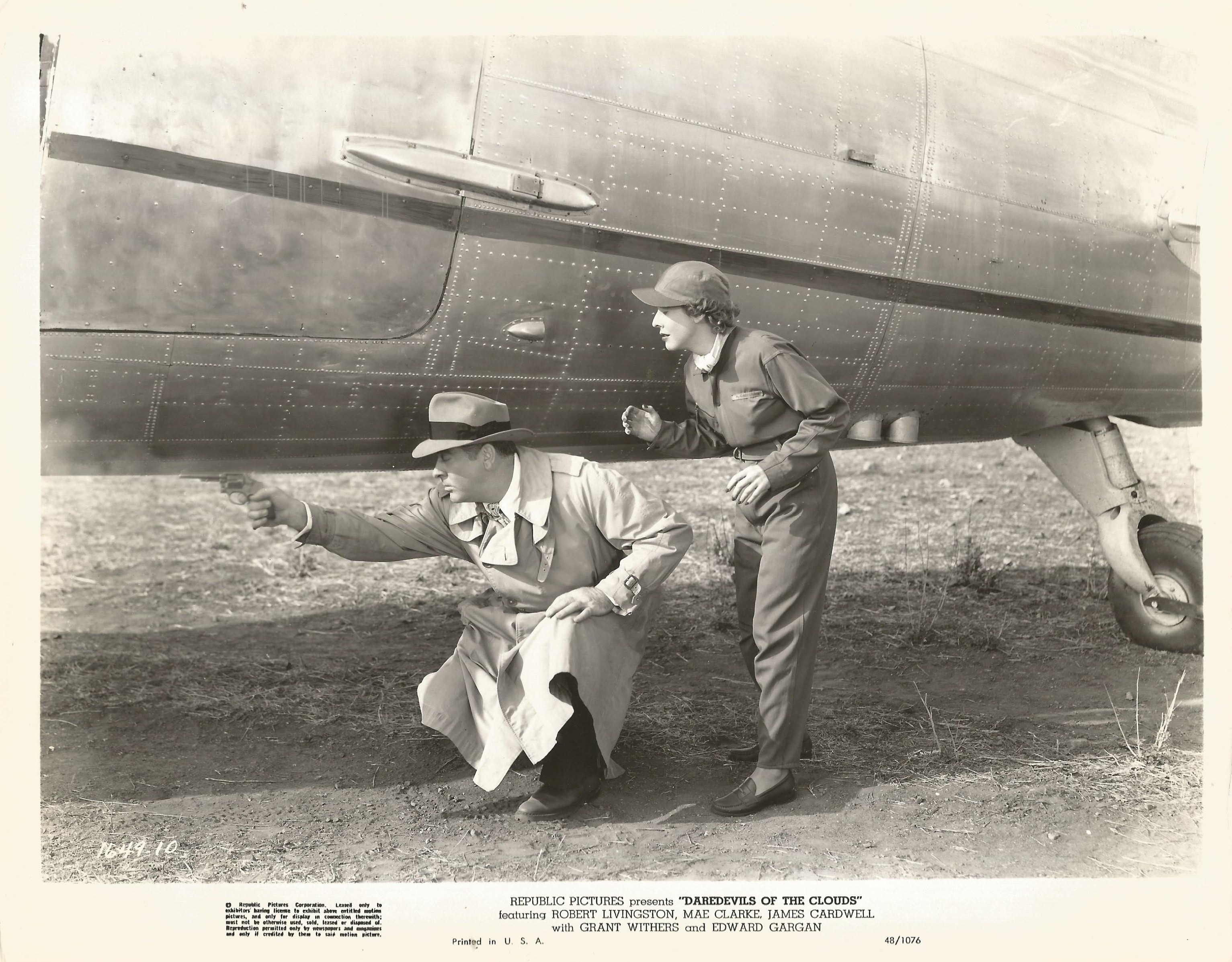 James Cardwell and Mae Clarke in Daredevils of the Clouds (1948)