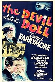 Lionel Barrymore, Maureen O'Sullivan, Grace Ford, and Frank Lawton in The Devil-Doll (1936)