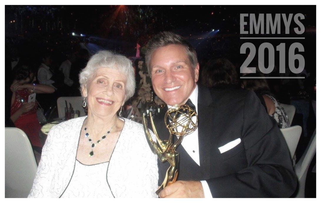 With my mom at The Emmys 2016