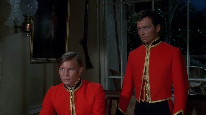 Michael York and James Faulkner in Conduct Unbecoming (1975)