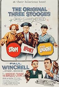 Moe Howard, Larry Fine, Curly Howard, Paul Winchell, and Jerry Mahoney in Stop! Look! and Laugh! (1960)