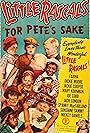 Wally Albright, Matthew 'Stymie' Beard, Scotty Beckett, Tommy Bond, Marianne Edwards, Jacqueline Taylor, George 'Spanky' McFarland, Billie 'Buckwheat' Thomas, and Pete the Dog in For Pete's Sake! (1934)