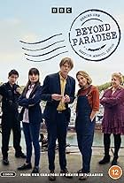 Sally Bretton, Kris Marshall, Felicity Montagu, Zahra Ahmadi, and Dylan Llewellyn in Beyond Paradise (2023)