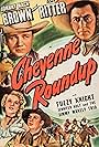 Johnny Mack Brown, Jennifer Holt, Fuzzy Knight, and Tex Ritter in Cheyenne Roundup (1943)