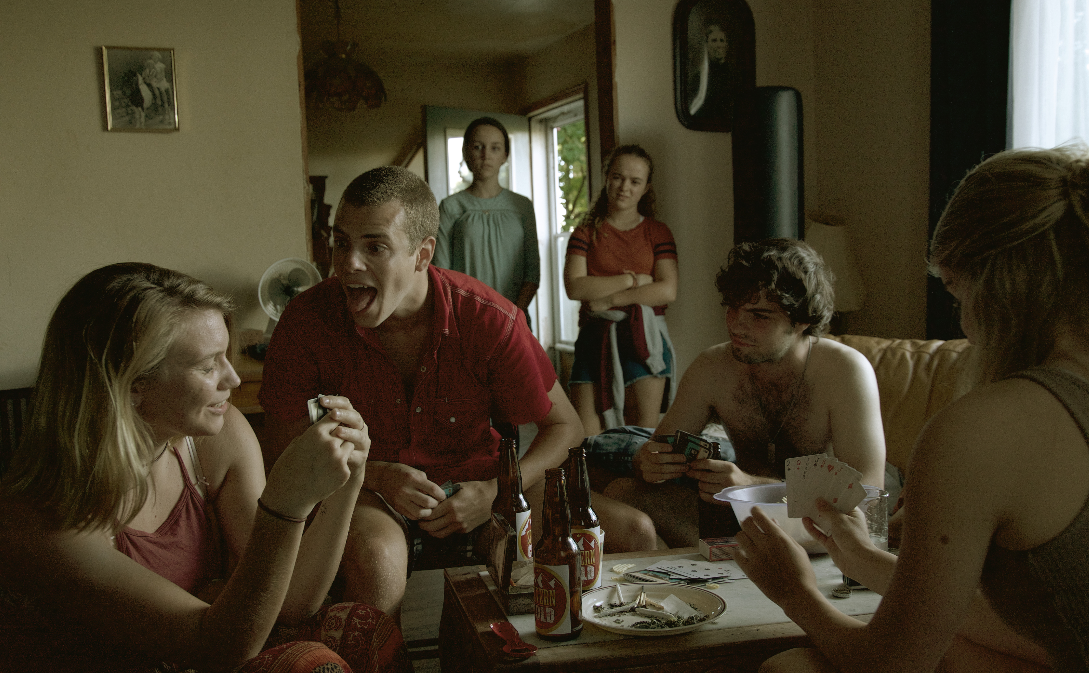 Lucinda Armstrong Hall, Cassaundra Sloan, Brad Linton, Harrison Tanner, Charlotte Salisbury, and Grace Cowden in Porcupine Lake (2017)