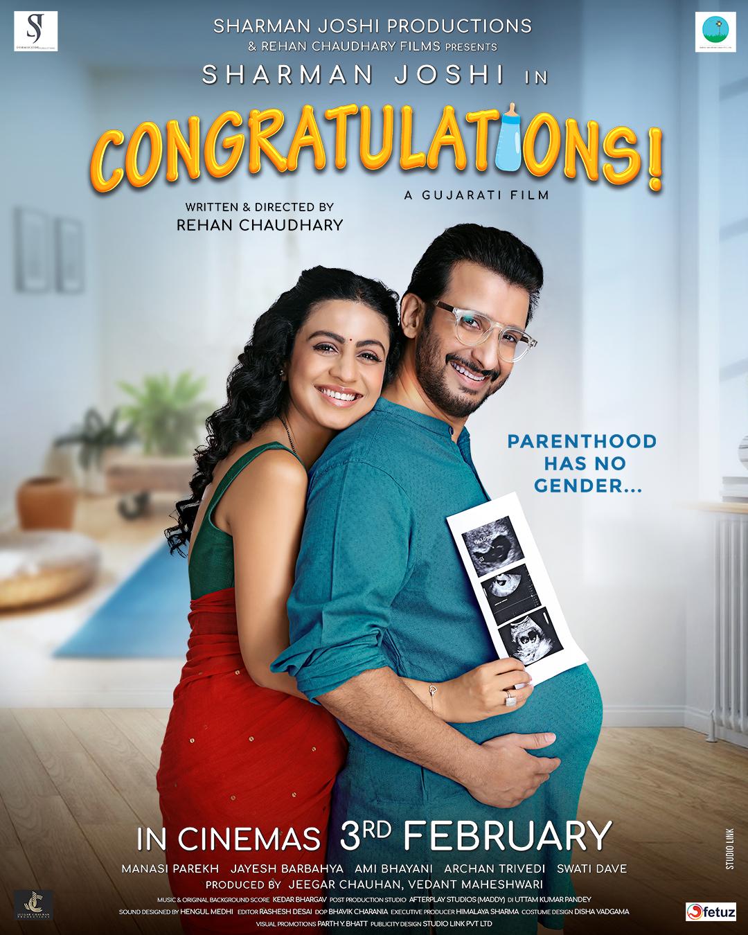 Sharman Joshi and Manasi Parekh in Congratulations (2023)