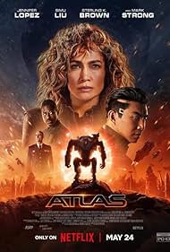 Jennifer Lopez, Mark Strong, Sterling K. Brown, Gregory James Cohan, and Simu Liu in Atlas (2024)