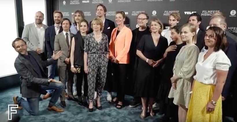 Rainer Bock, Corinna Harfouch, Tom Schilling, and Jan-Ole Gerster at an event for Lara (2019)