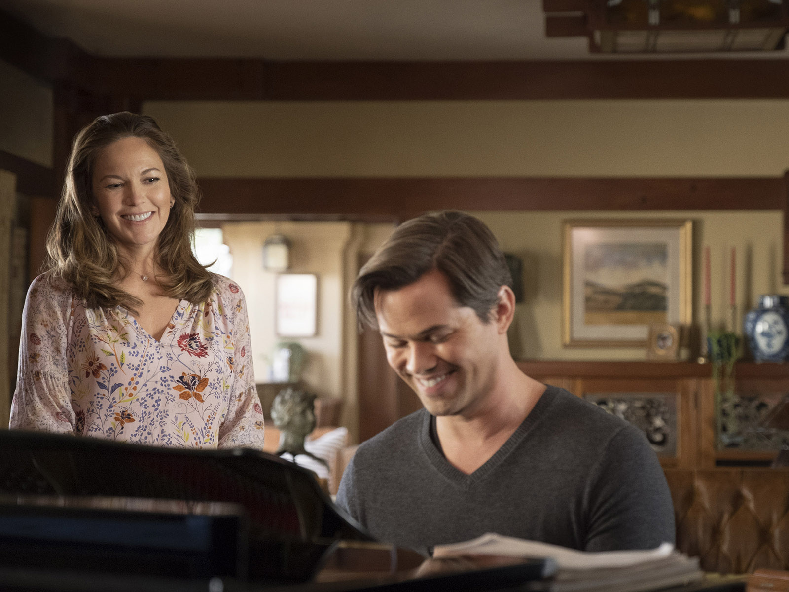 Diane Lane and Andrew Rannells in The Romanoffs (2018)