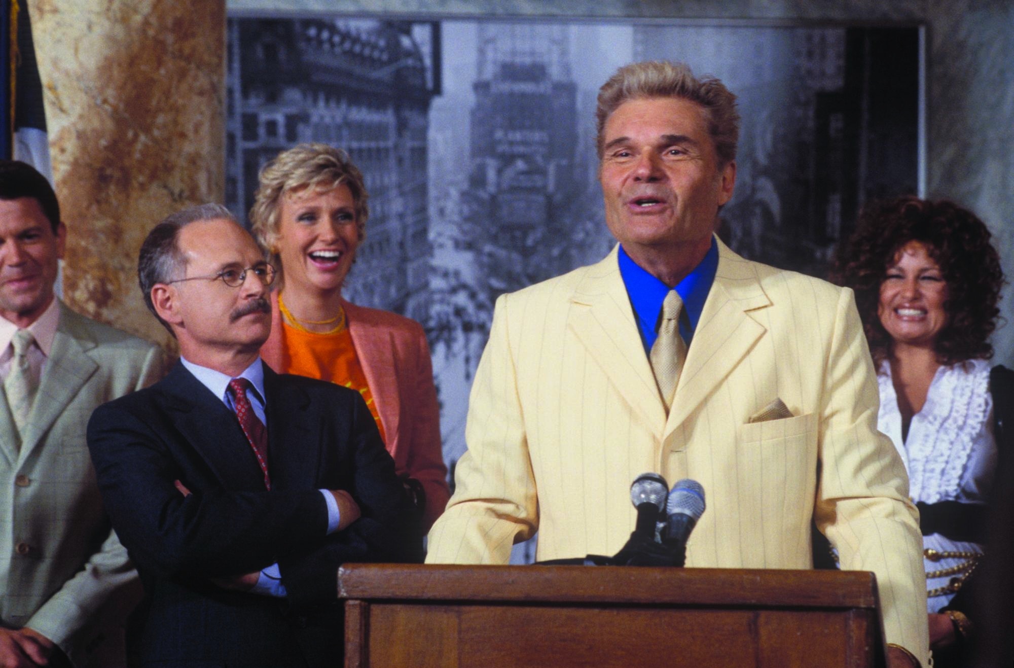 Jennifer Coolidge, Jane Lynch, Michael Mantell, and Fred Willard in A Mighty Wind (2003)