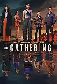 Vinette Robinson, Sadie Soverall, Sonny Walker, Warren Brown, and Eva Morgan in The Gathering (2024)