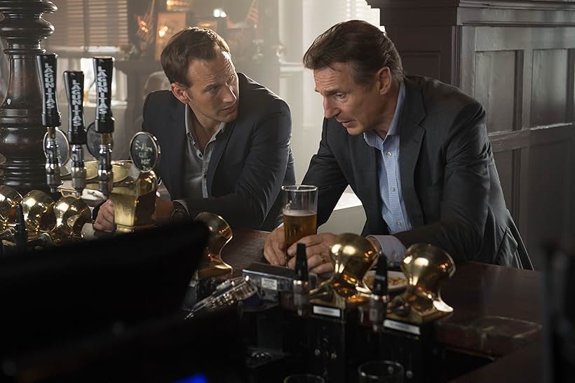 Liam Neeson and Patrick Wilson in Hành Khách Bí Ẩn (2018)