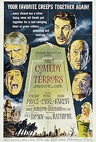 Peter Lorre, Vincent Price, Basil Rathbone, and Joyce Jameson in The Comedy of Terrors (1963)