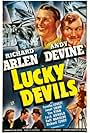 Richard Arlen, Andy Devine, Dorothy Lovett, and Janet Shaw in Lucky Devils (1941)