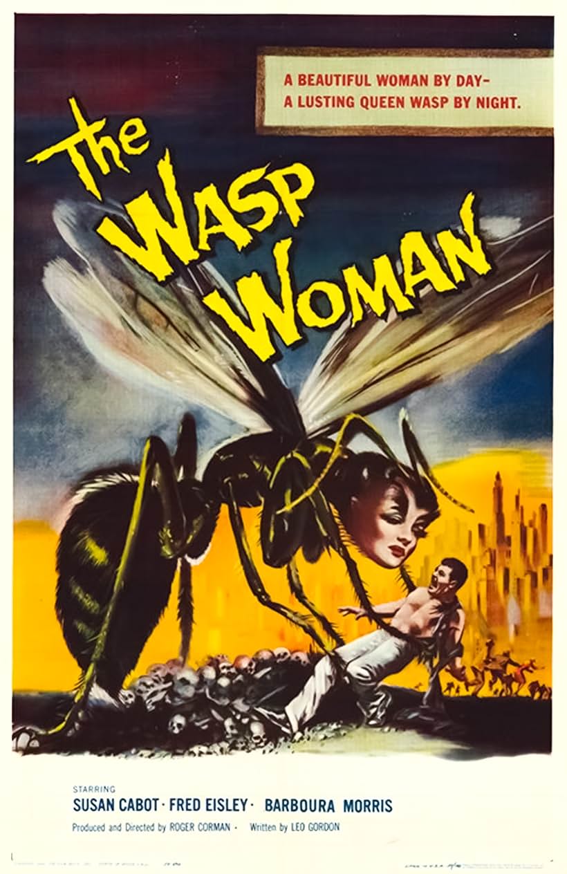 Roger Corman, Susan Cabot, Anthony Eisley, Leo Gordon, and Barboura Morris in The Wasp Woman (1959)