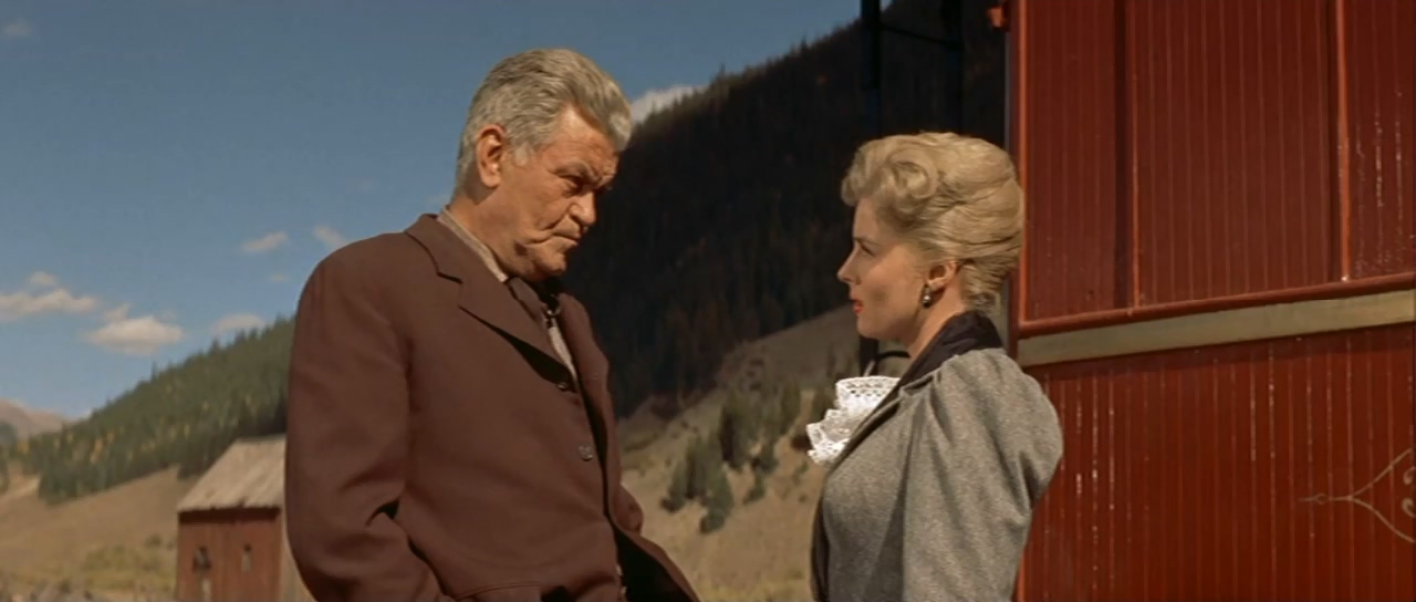 Jay C. Flippen and Elaine Stewart in Night Passage (1957)