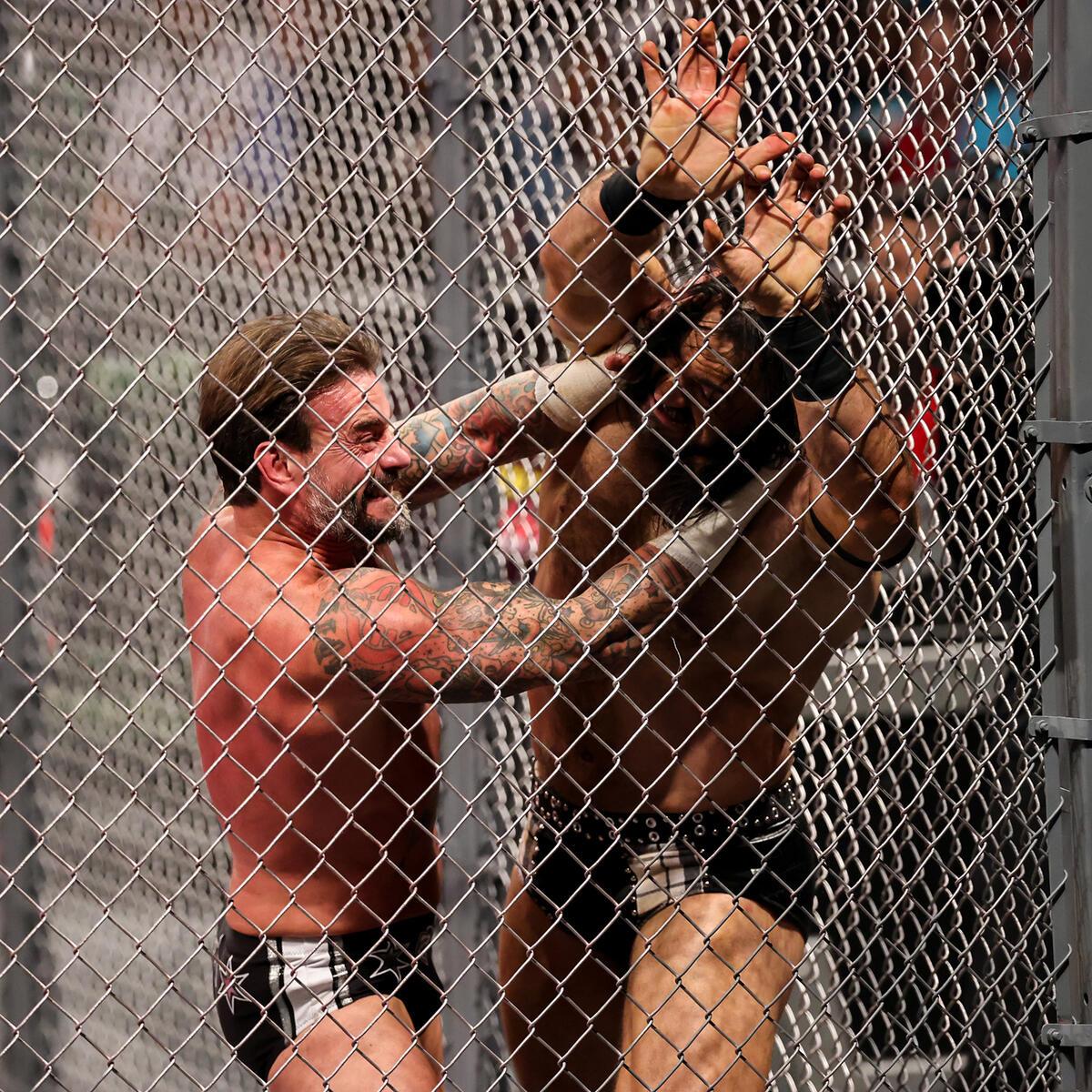 CM Punk and Drew McIntyre in WWE Bad Blood (2024)