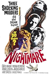 David Knight, Jennie Linden, and Moira Redmond in Nightmare (1964)