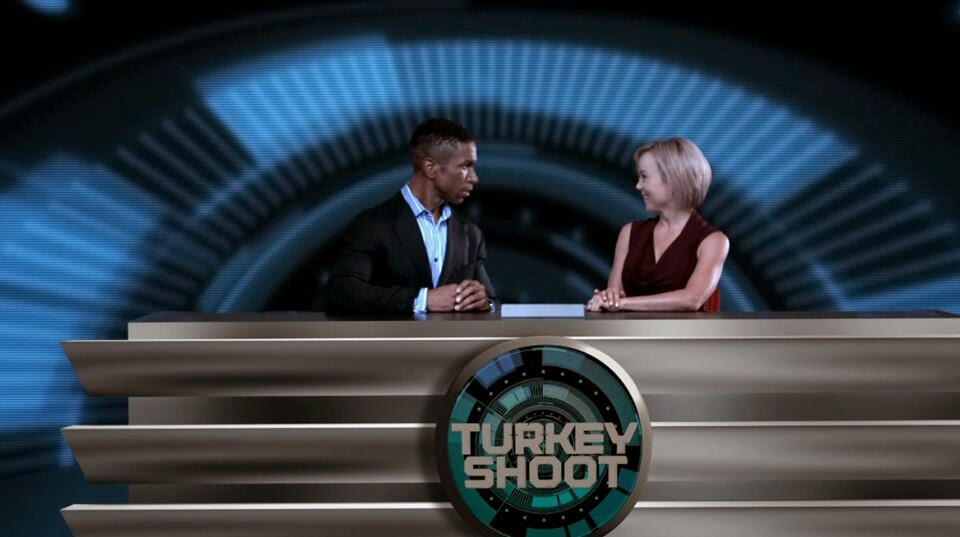 Suzannah McDonald and Juan Jackson in Turkey Shoot (2014)