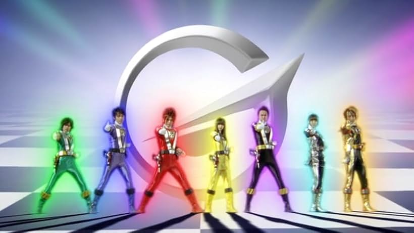 Hidenori Tokuyama, Kenji Ebisawa, Yumi Sugimoto, Shinwa Kataoka, Rina Aizawa, Masahiro Usui, and Yasuhisa Furuhara in Enjin sentai Gôonjâ (2008)