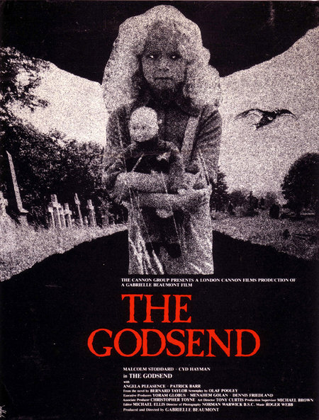 The 1980 UK poster of THE GODSEND depicting a stylised BONNIE (Wilhelmina Green) 