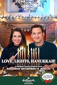 Mia Kirshner and Ben Savage in Love, Lights, Hanukkah! (2020)