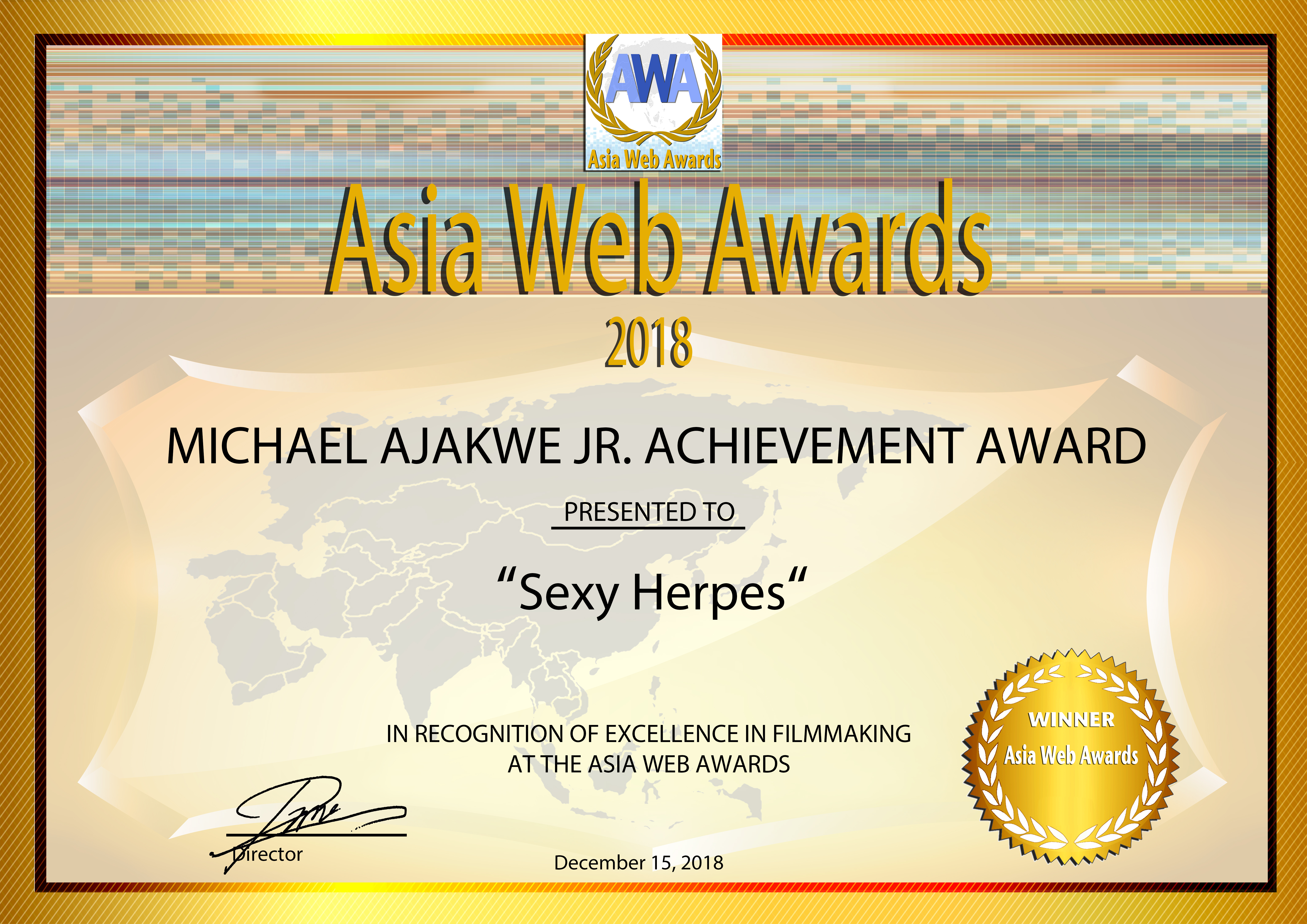 Madeleine Dyer and Duy Huynh in Asia Web Awards 2018 (2018)