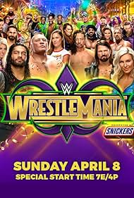 Kurt Angle, Paul Levesque, Stephanie McMahon, Mike 'The Miz' Mizanin, John Cena, Brock Lesnar, AJ Styles, Randy Orton, Bobby Roode, Fergal Devitt, Colby Lopez, Kofi Kingston, Austin Watson, Ronda Rousey, Shinsuke Nakamura, Jonathan Solofa Fatu, Joshua Samuel Fatu, Trinity McCray Fatu, Yuvraj Dhesi, Ettore Ewen, Joe Anoa'i, Adam Scherr, Mercedes Varnado, Kanako Urai, and Savelina Fanene in WrestleMania 34 (2018)