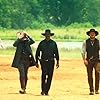 Ethan Hawke, Denzel Washington, Vincent D'Onofrio, Lee Byung-hun, Chris Pratt, Manuel Garcia-Rulfo, and Martin Sensmeier in The Magnificent Seven (2016)