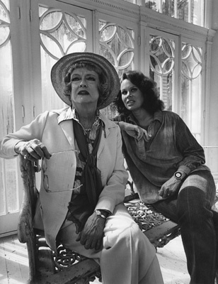 "Burnt Offerings" Bette Davis and Karen Black on location in Oakland, CA 1976 United Artists