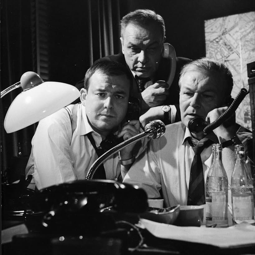 Heinz Engelmann, Helmut Oeser, and Helmut Kolar in Stahlnetz (1958)