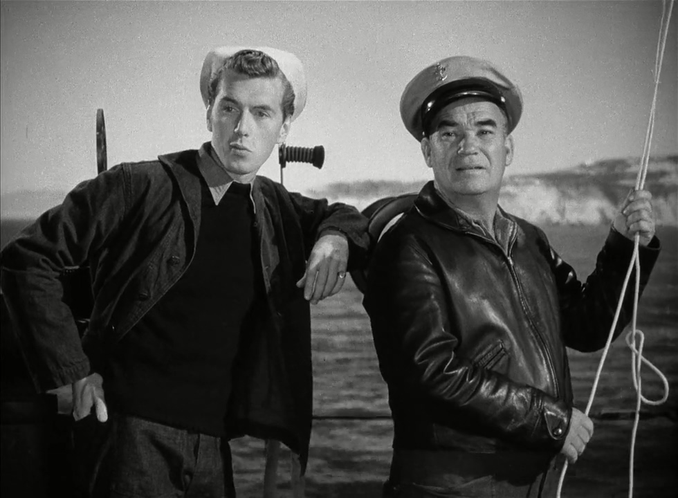 Robert Hutton and George Lloyd in Destination Tokyo (1943)