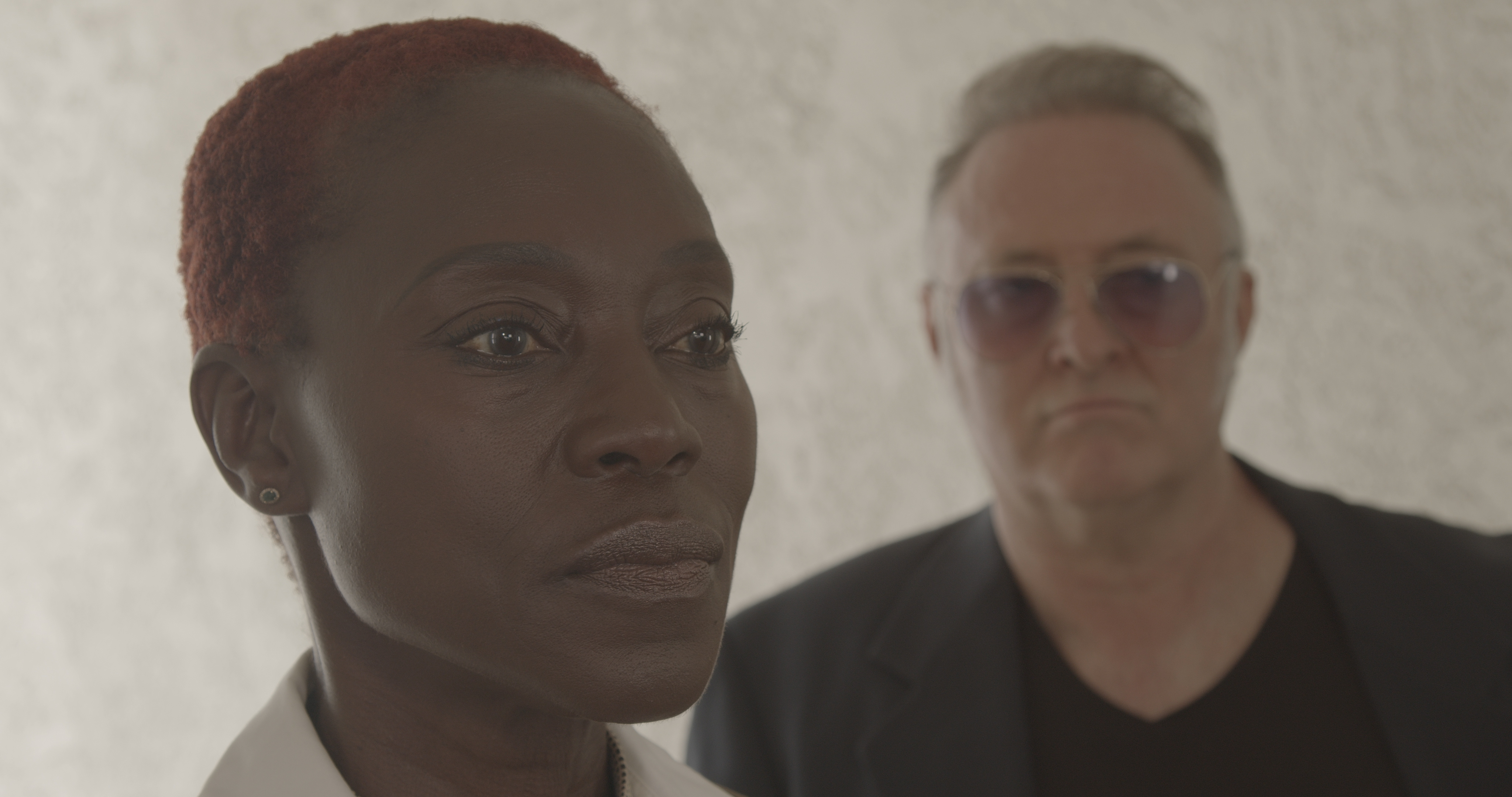 Sharon Ferguson (L) and Darrell Philip (R) as Detectives Ferg & Philip in L.A. 4ORCE