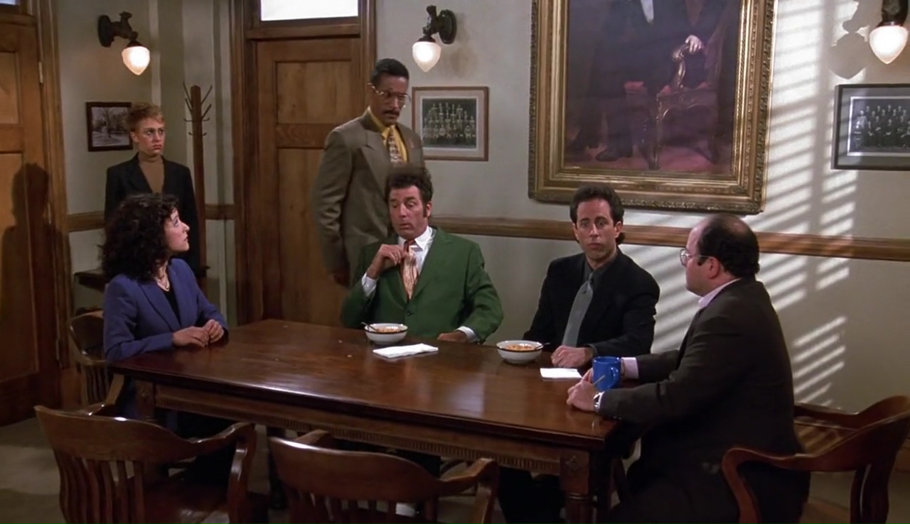 Julia Louis-Dreyfus, Jerry Seinfeld, Jason Alexander, Wendle Josepher, Phil Morris, and Michael Richards in Seinfeld Và Những Người Bạn (1989)