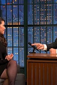 Seth Meyers and America Ferrera in Late Night with Seth Meyers (2014)