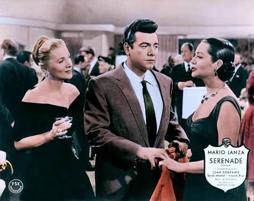 Joan Fontaine, Mario Lanza, and Sara Montiel in Serenade (1956)