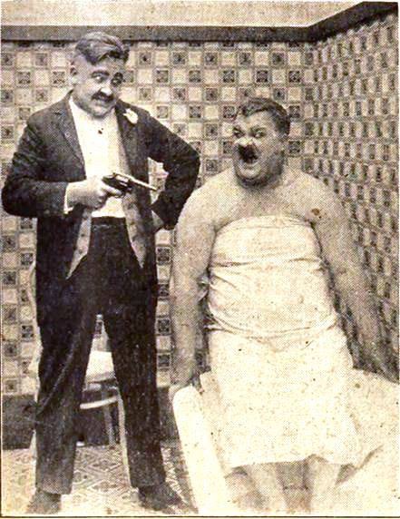 Bert Roach and Dan Russell in Where Is My Husband? (1916)