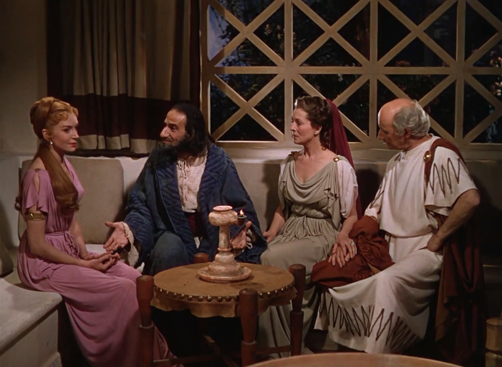 Deborah Kerr, Felix Aylmer, Abraham Sofaer, and Nora Swinburne in Quo Vadis (1951)