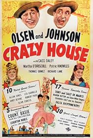 Cass Daley, Chic Johnson, Martha O'Driscoll, and Ole Olsen in Crazy House (1943)