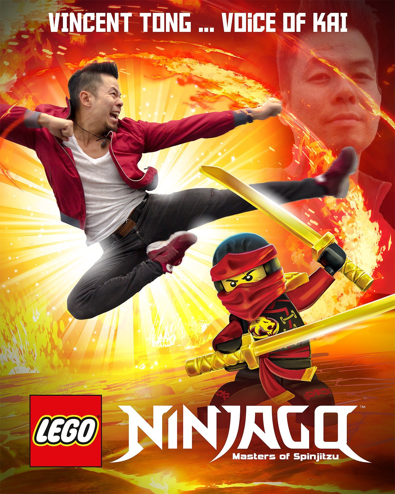 San Diego Comic Con 2018 Lego Ninjago Kai Autograph Poster