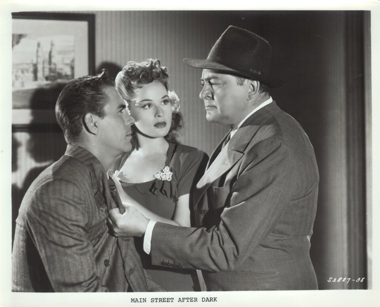 Edward Arnold and Dorothy Morris in Main Street After Dark (1945)