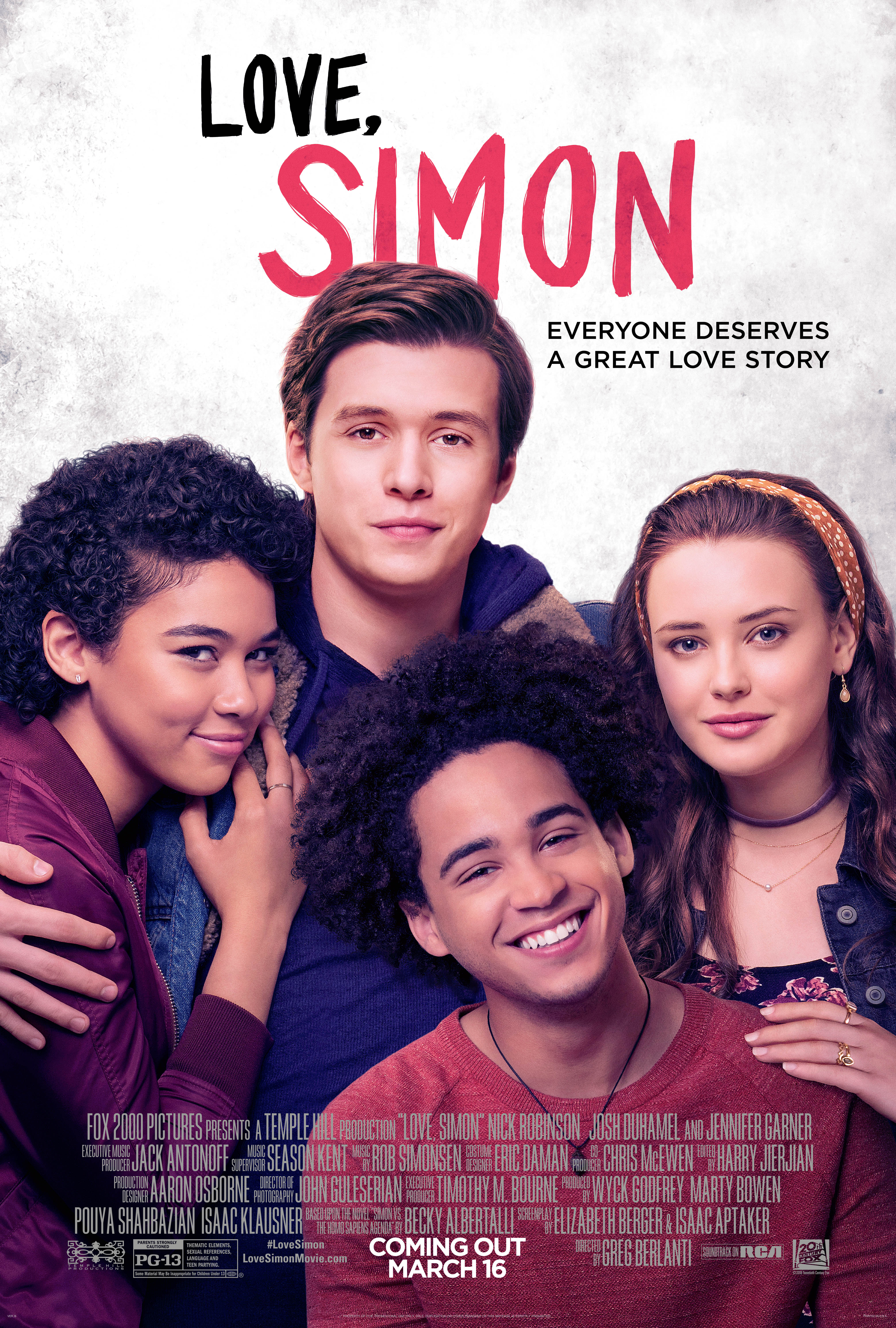 Alexandra Shipp, Nick Robinson, Jorge Lendeborg Jr., and Katherine Langford in Thương Mến, Simon (2018)